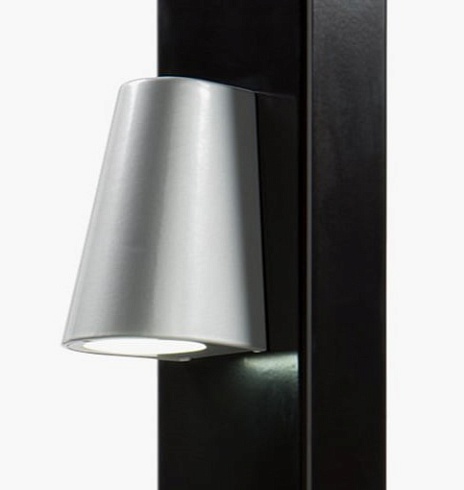 Заказать Элегантное LED-освещение Locinox (Бельгия) TRICONE для ворот, цвета zilver и 9005 (черный) в Скадовске